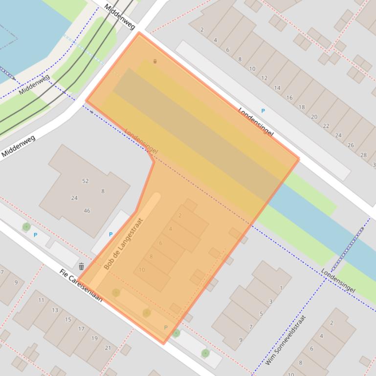 Kaart van postcodegebied 2548ZL.