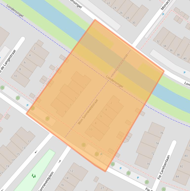 Kaart van postcodegebied 2548ZM.