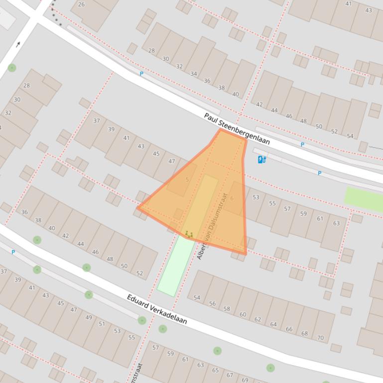 Kaart van postcodegebied 2548ZR.