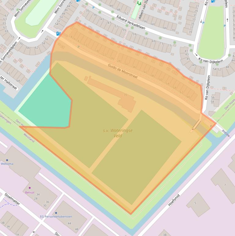 Kaart van postcodegebied 2548ZS.
