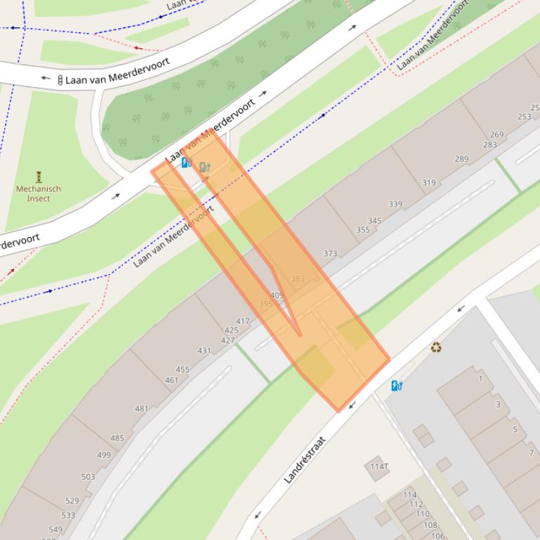 Kaart van postcodegebied 2551AM.