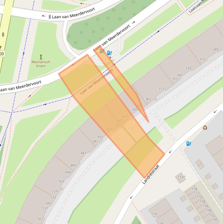Kaart van postcodegebied 2551AN.