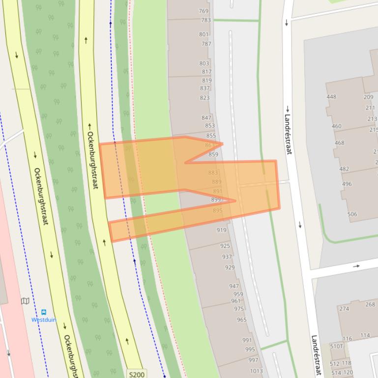 Kaart van postcodegebied 2551BK.