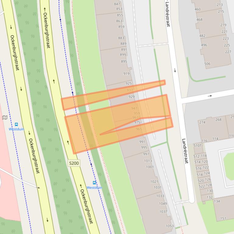 Kaart van postcodegebied 2551BM.