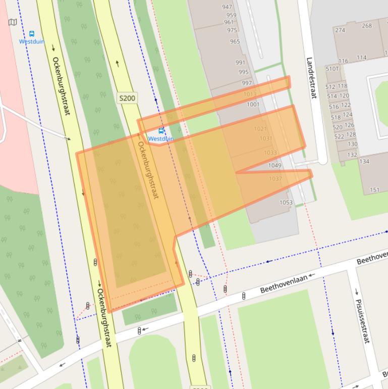 Kaart van postcodegebied 2551BP.