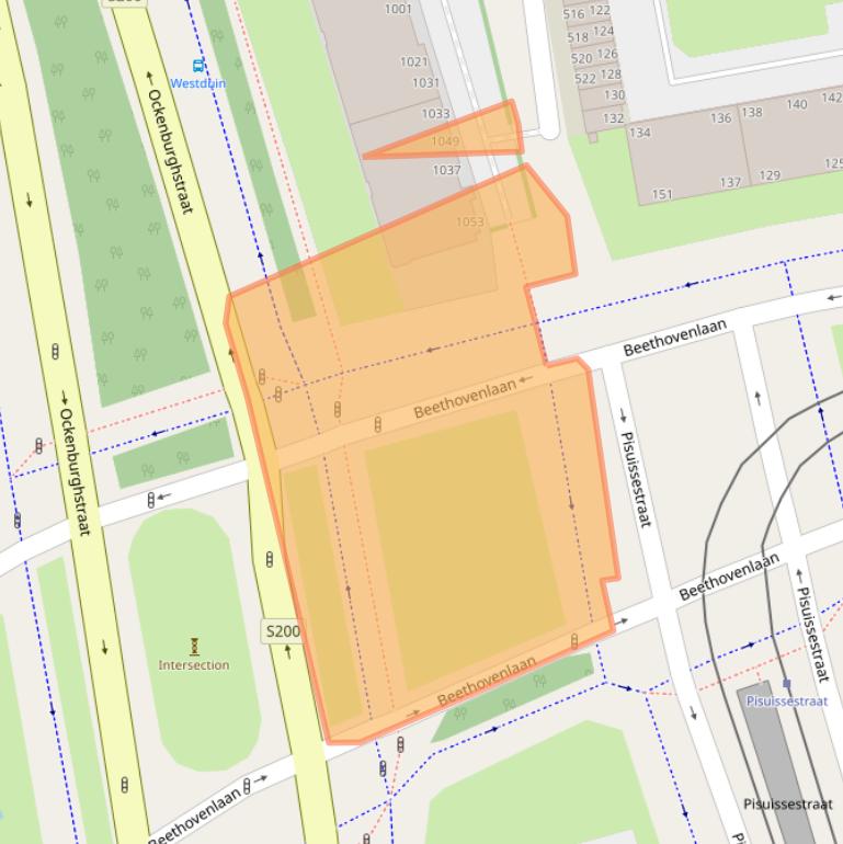 Kaart van postcodegebied 2551BR.