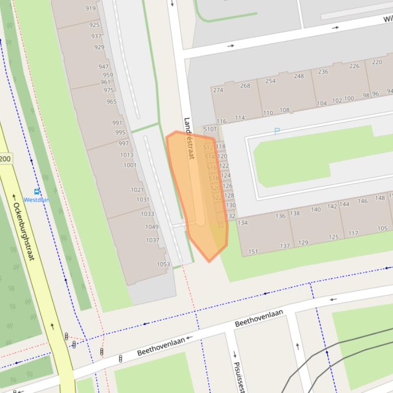 Kaart van postcodegebied 2551CG.