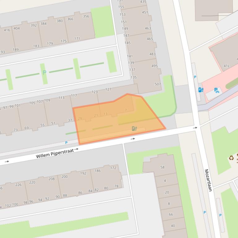 Kaart van postcodegebied 2551CH.
