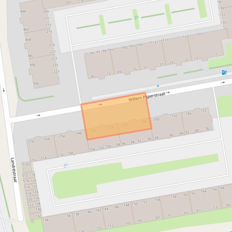 Kaart van postcodegebied 2551CR.