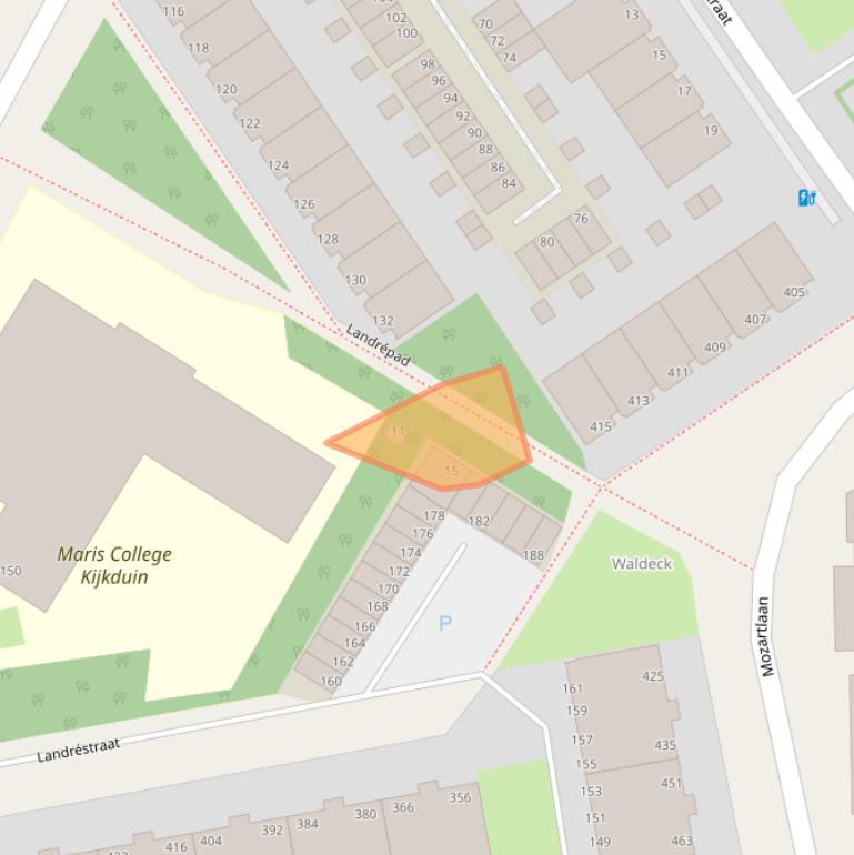 Kaart van postcodegebied 2551CT.