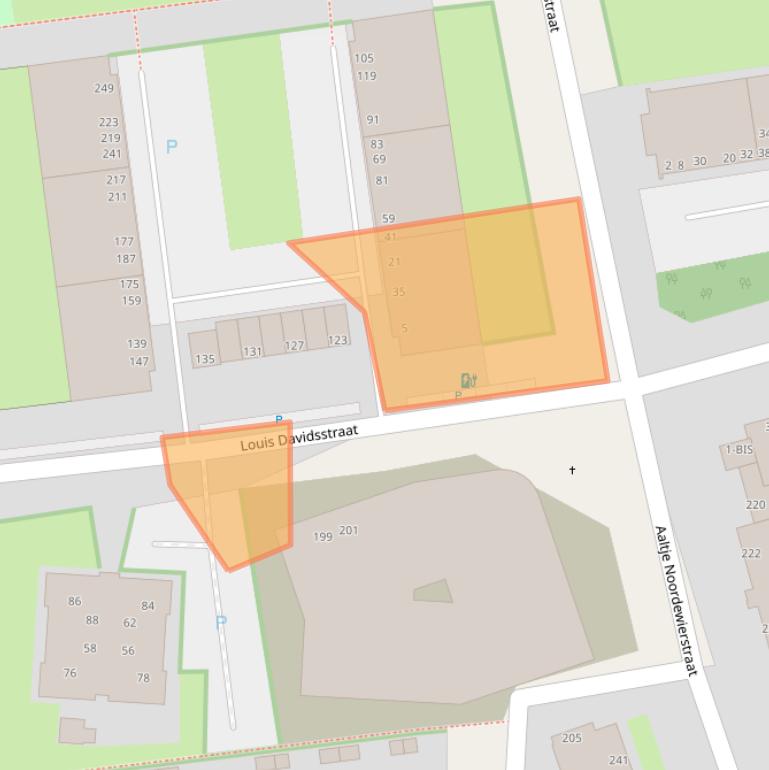 Kaart van postcodegebied 2551EA.