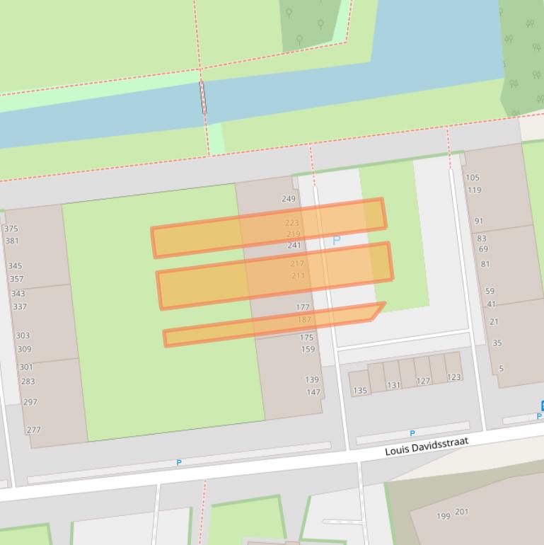 Kaart van postcodegebied 2551EE.