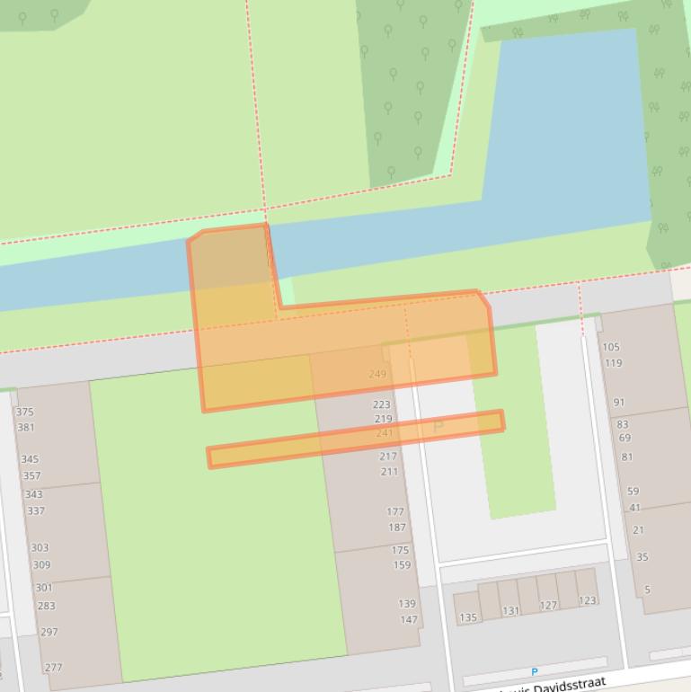 Kaart van postcodegebied 2551EG.