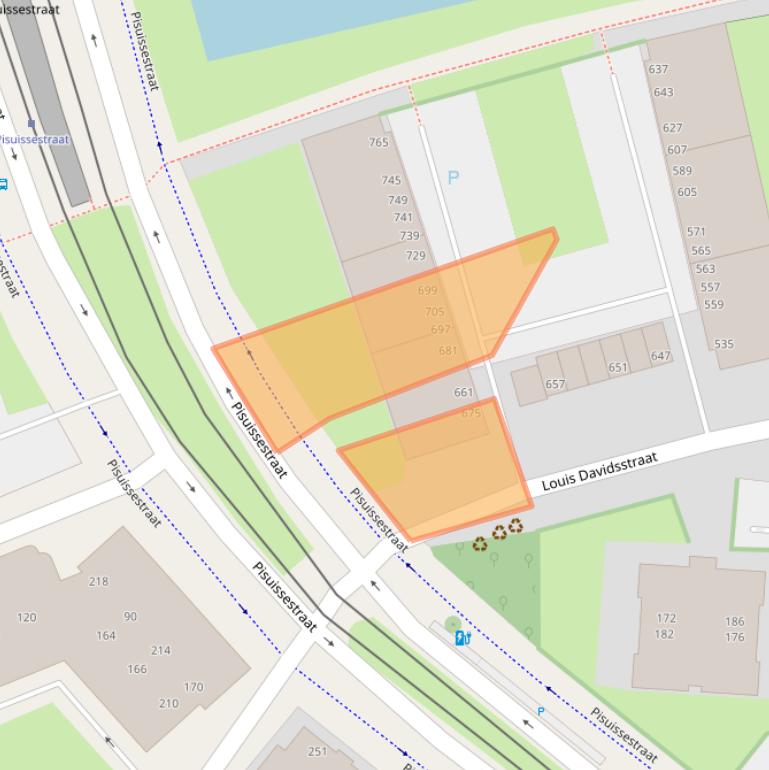 Kaart van postcodegebied 2551ET.