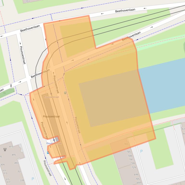 Kaart van postcodegebied 2551EW.