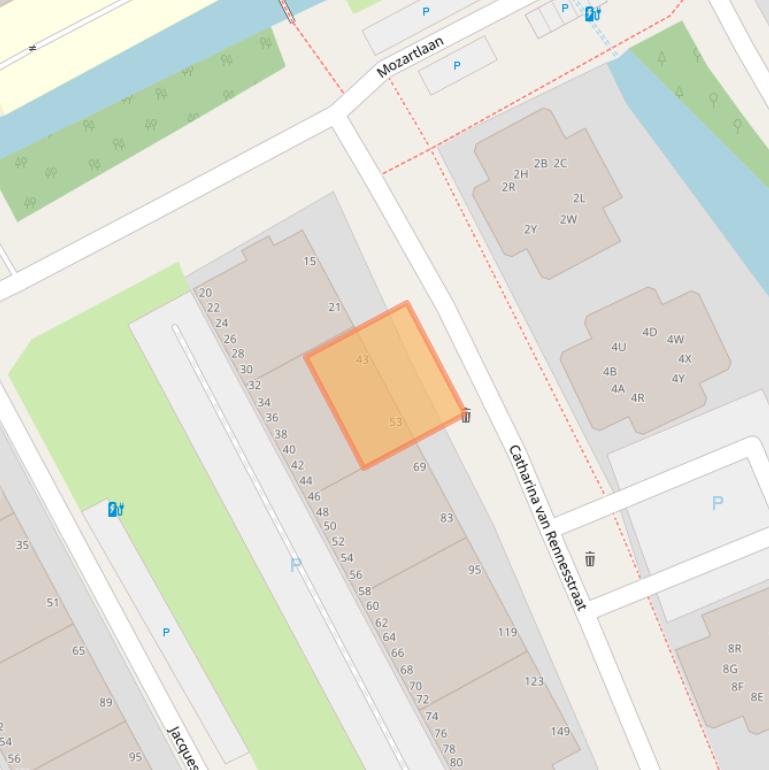 Kaart van postcodegebied 2551GH.