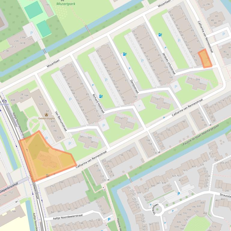 Kaart van postcodegebied 2551GL.