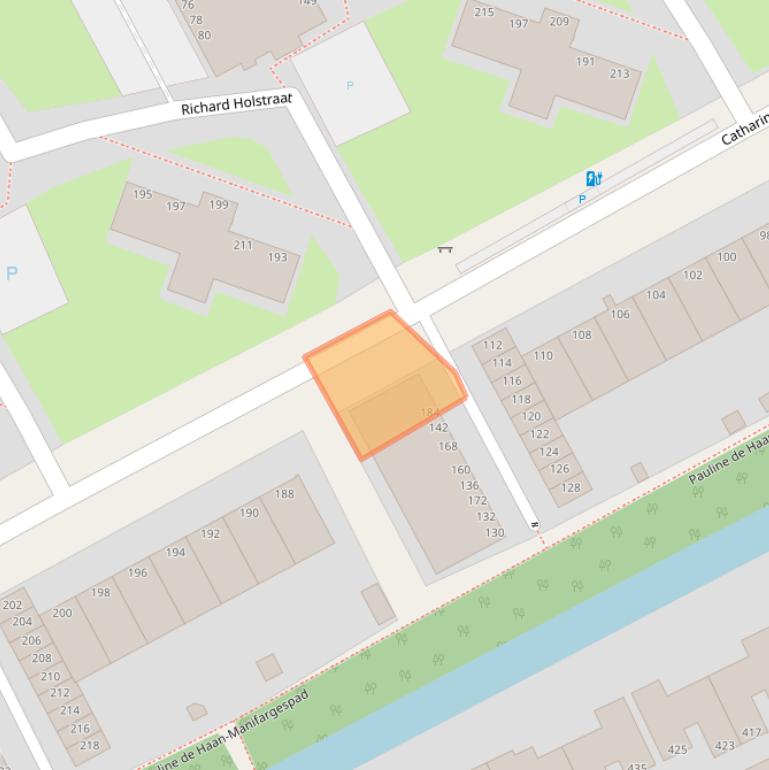 Kaart van postcodegebied 2551GR.