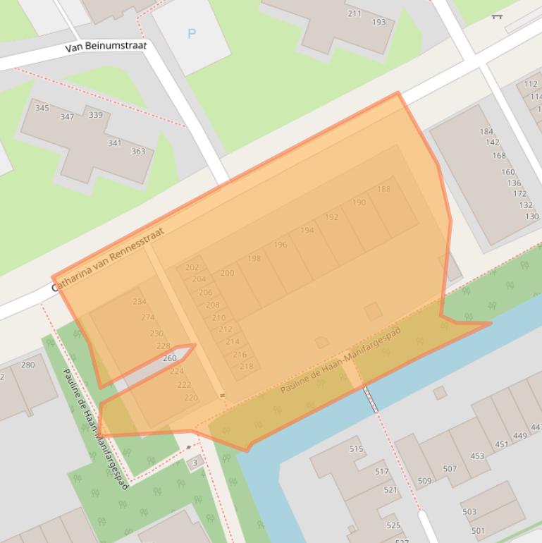 Kaart van postcodegebied 2551GS.