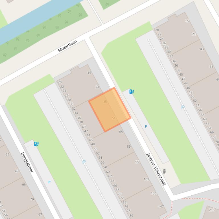 Kaart van postcodegebied 2551GX.