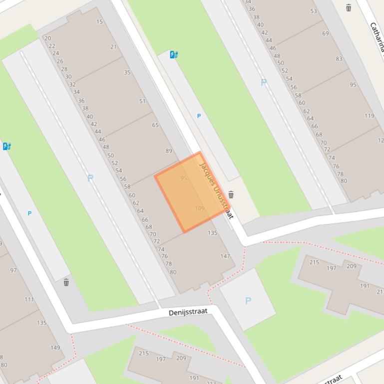 Kaart van postcodegebied 2551HA.