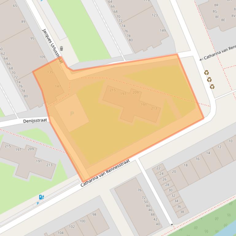 Kaart van postcodegebied 2551HB.