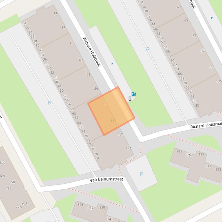 Kaart van postcodegebied 2551HP.