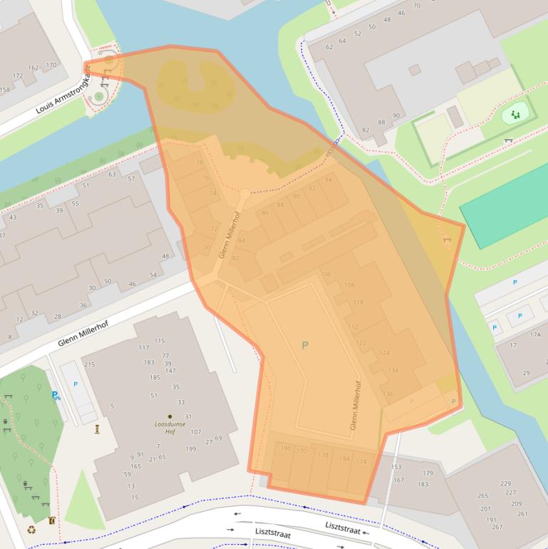 Kaart van postcodegebied 2551JX.