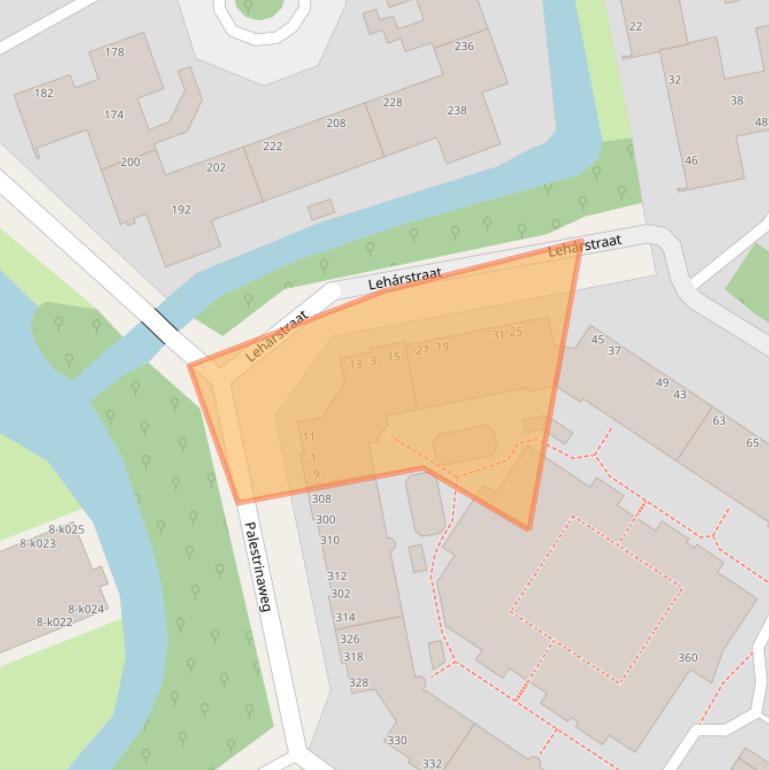 Kaart van postcodegebied 2551LA.