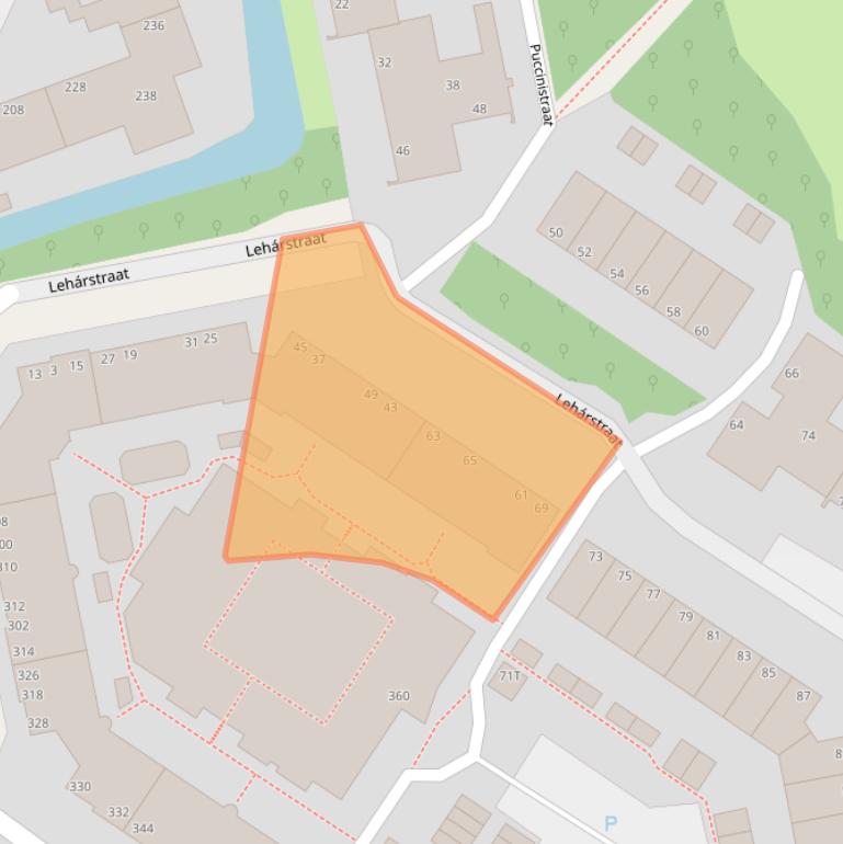 Kaart van postcodegebied 2551LB.