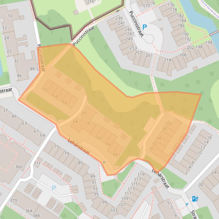 Kaart van postcodegebied 2551LH.