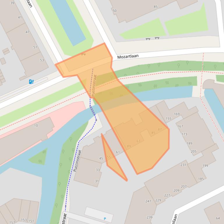 Kaart van postcodegebied 2551LK.