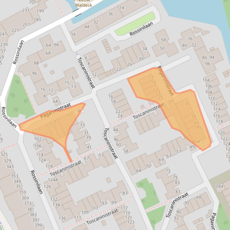 Kaart van postcodegebied 2551MA.
