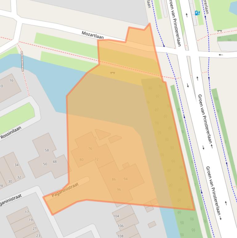 Kaart van postcodegebied 2551MD.