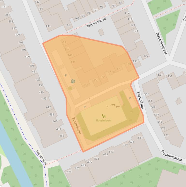 Kaart van postcodegebied 2551MK.