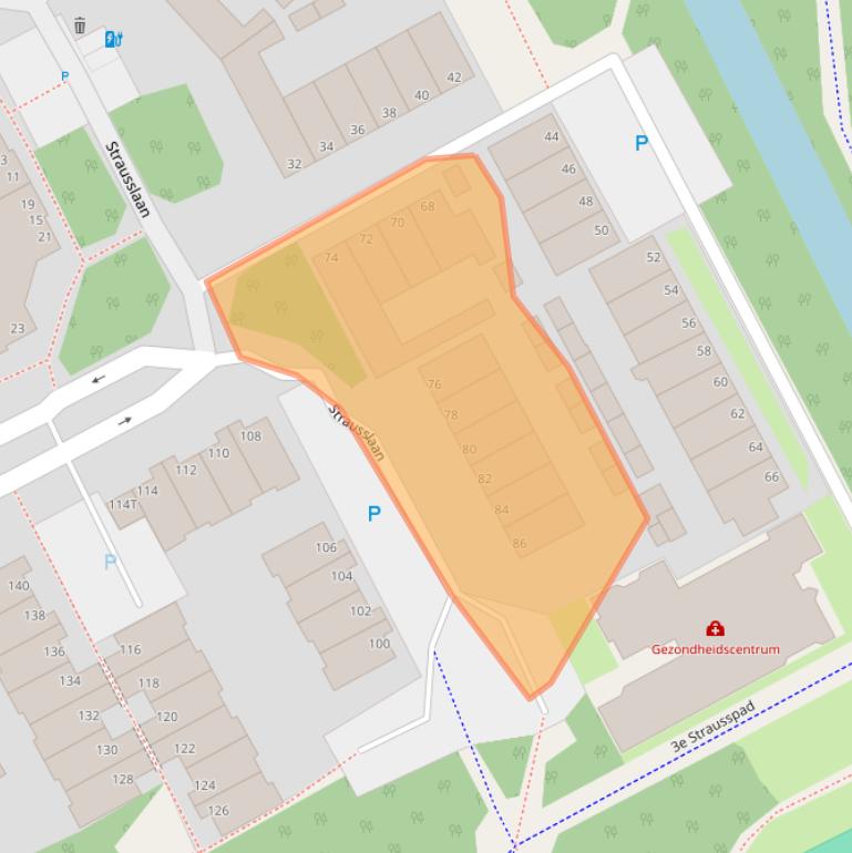 Kaart van postcodegebied 2551NP.