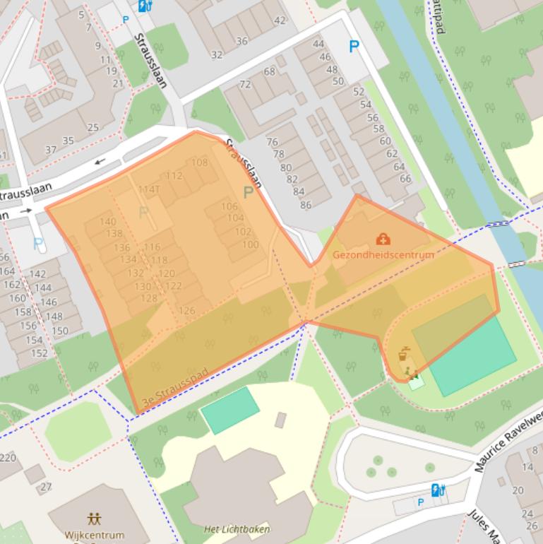 Kaart van postcodegebied 2551NR.