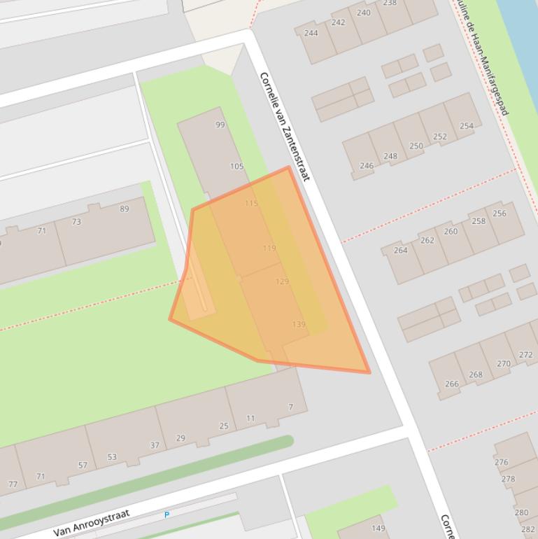 Kaart van postcodegebied 2551PD.