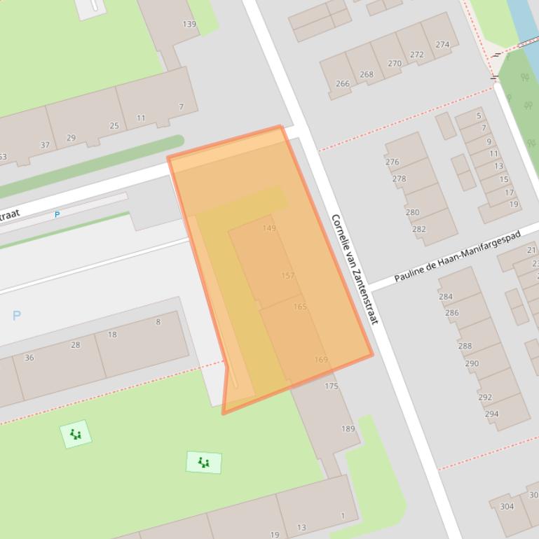 Kaart van postcodegebied 2551PE.