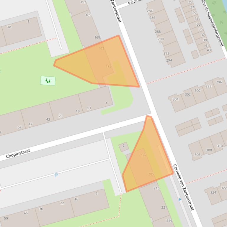 Kaart van postcodegebied 2551PG.