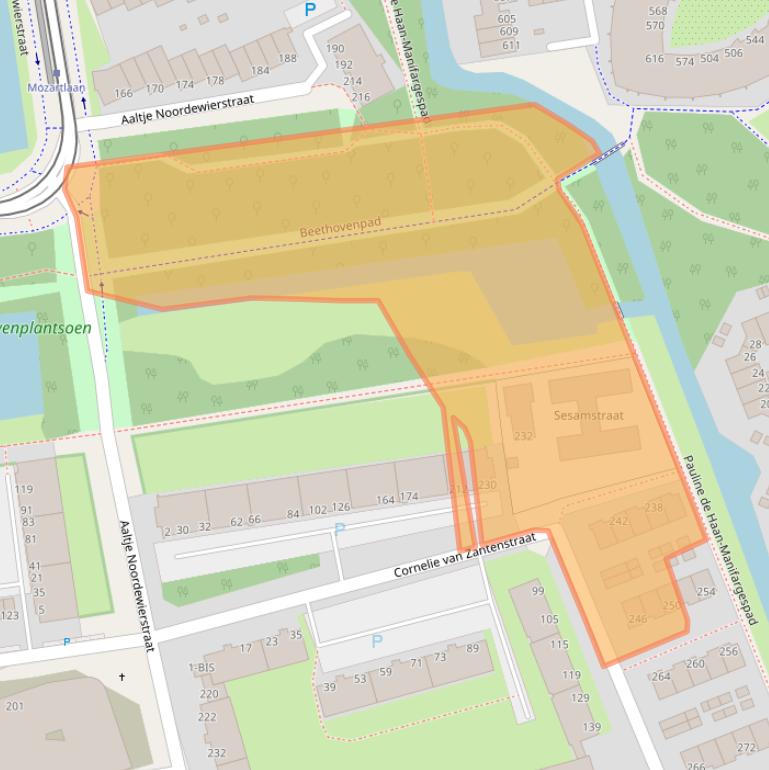 Kaart van postcodegebied 2551PR.