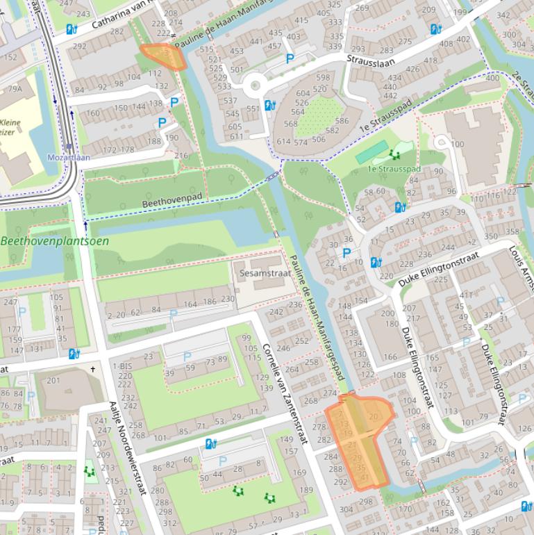 Kaart van postcodegebied 2551PW.