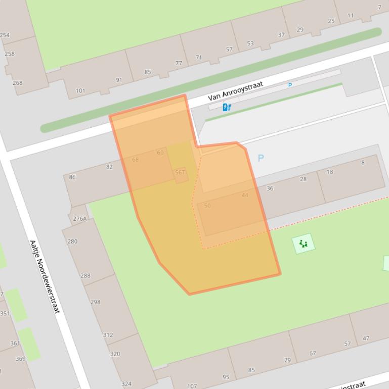 Kaart van postcodegebied 2551RC.