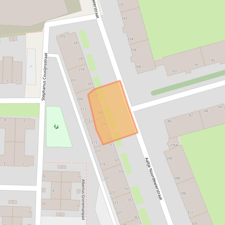 Kaart van postcodegebied 2551SG.