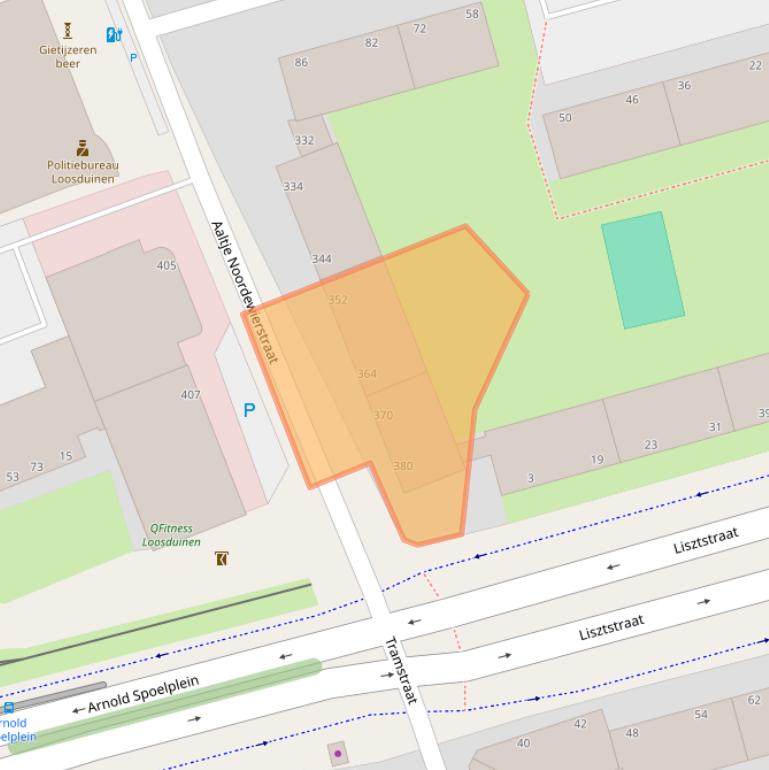 Kaart van postcodegebied 2551SP.