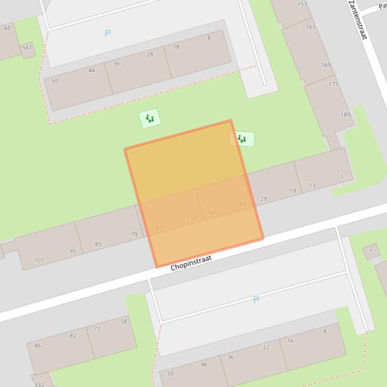 Kaart van postcodegebied 2551ST.