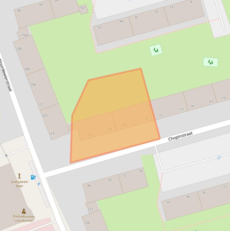 Kaart van postcodegebied 2551SV.