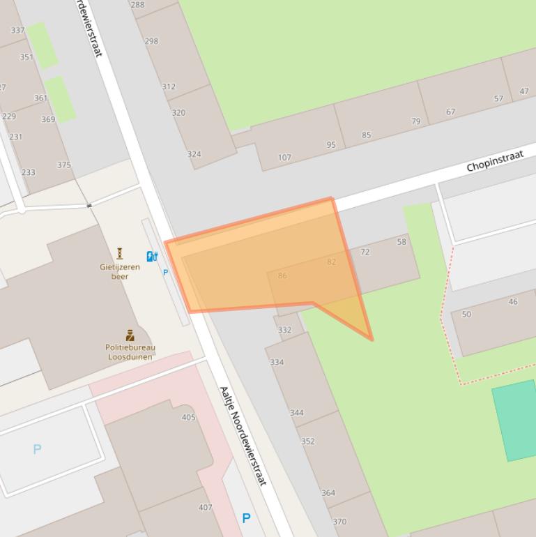 Kaart van postcodegebied 2551SZ.