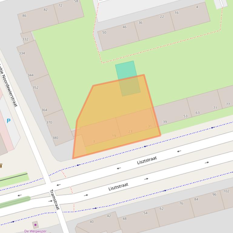 Kaart van postcodegebied 2551TA.