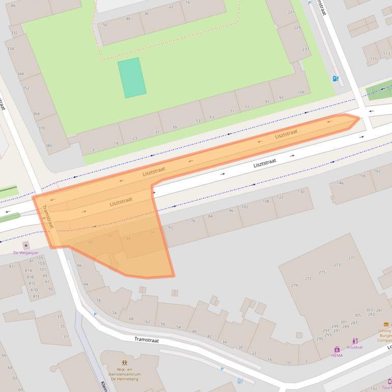 Kaart van postcodegebied 2551TE.